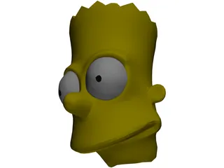Simpsons Bart Head 3D Model