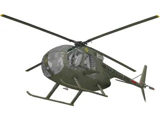 Hughes OH-6A Cayuse 3D Model