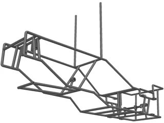 Recumbent Bike Frame 3D Model