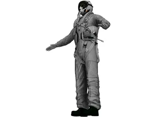 Airforce Pilot 3D Model