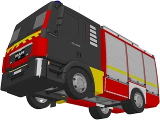 MAN TGL TLF4000 Germany Firetruck 3D Model