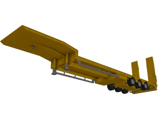 Flatbed Trailer 3D Model