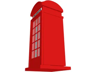 Phone Booth UK 3D Model