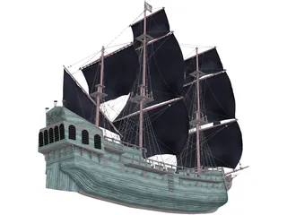 Black Pearl 3D Model