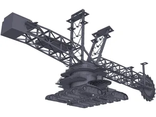 Bucketwheel Excavator 3D Model