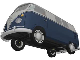 Volkswagen Kombi (1967) 3D Model