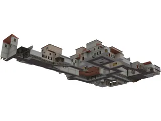 Italy City Block 3D Model