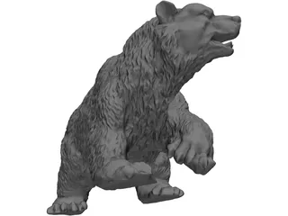 Bear Statue 3D Model