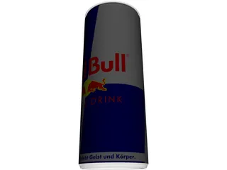 Red Bull Can 3D Model