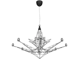 Lightweight Suspension Lamp 3D Model