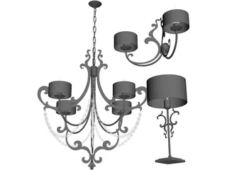 Cantori Lago Lamps 3D Model