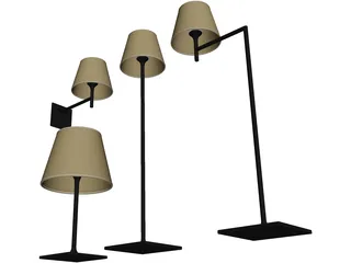 Flos Ktribe Soft Lamps 3D Model