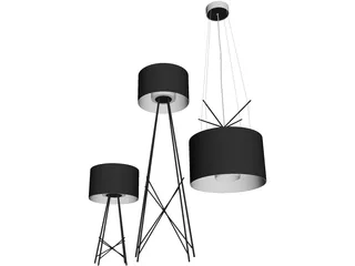 Flos Ray Lamps 3D Model