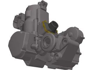 Honda CR250 Engine 3D Model