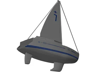 Oyster Sailboat 3D Model