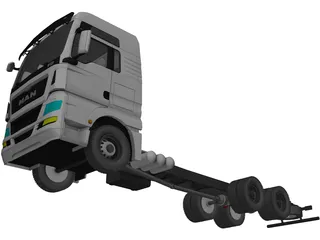 MAN TGX 6X4 Cab 3D Model