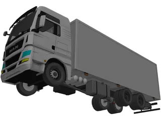 MAN TGX 6X4 ISO 3D Model