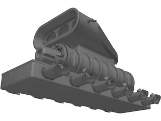 Intake Manifold with Supercharger 3D Model