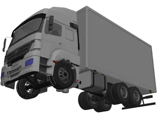 Mercedes-Benz Axor 3-Axle Cab 3D Model