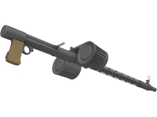 MG-15 German Machine Gun 3D Model