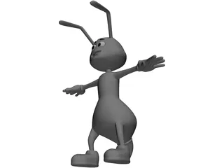 Bee Cartoon Character 3D Model