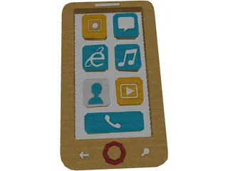 Mobile Cardboard Phone 3D Model