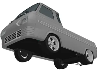 Ford E100 Econoline Dragster (1961-1967) 3D Model