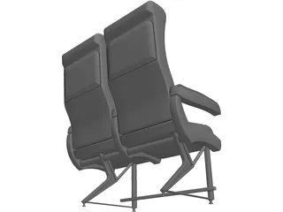 Commercial Jet Seat 3D Model