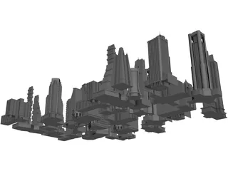 Skyscrapers Collection 3D Model