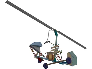 Bensen B-6 Gyrocopter 3D Model