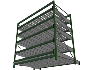 Dinamic Shelves for Picking Lines 3D Model