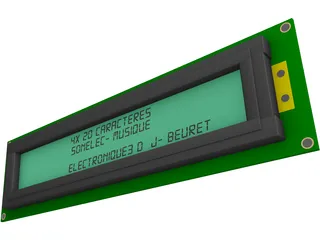 LCD 4x40 3D Model