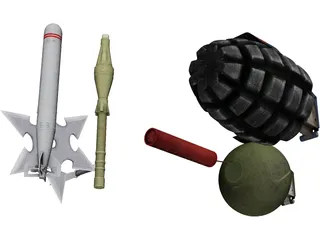 Weapons Collection 3D Model