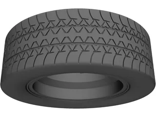 Wheel with Tyre 3D Model