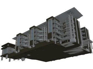 Apartment Building 3D Model