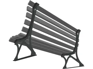 Park Bench 3D Model