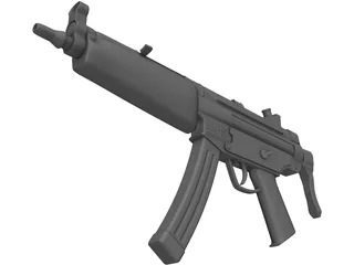 MP5 Machine Gun 3D Model