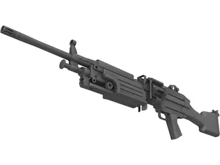 FN Herstal Minimi 3D Model