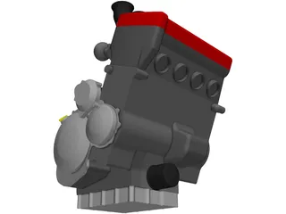 Suzuki GSX-R1000 Engine 3D Model