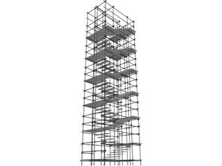 Scaffold Stairs 3D Model