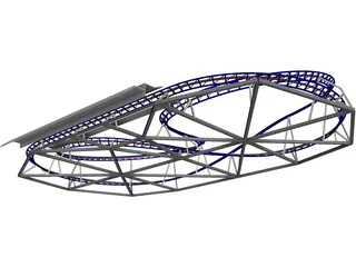 Roller Coaster 3D Model