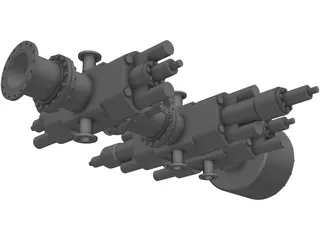 Blowout Preventer Stack 3D Model