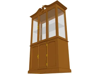 China Cabinet Queen Anne 3D Model