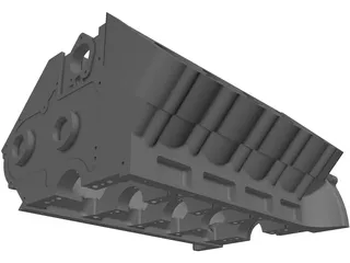 Arias Big Block Hemi Engine Block 3D Model