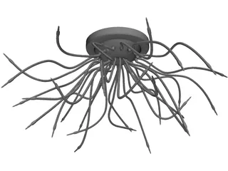 Ceiling Lamp Lussole Octopus 3D Model