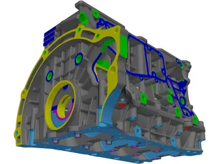 Chrysler Engine Block 3D Model