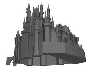 Disney Castle 3D Model