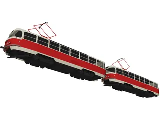 Tatra T30 Train Tramvay 3D Model