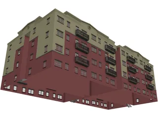 Block House 3D Model