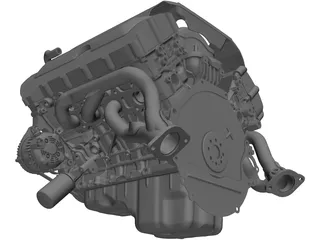 Ford 5.0 Coyote Engine 3D Model